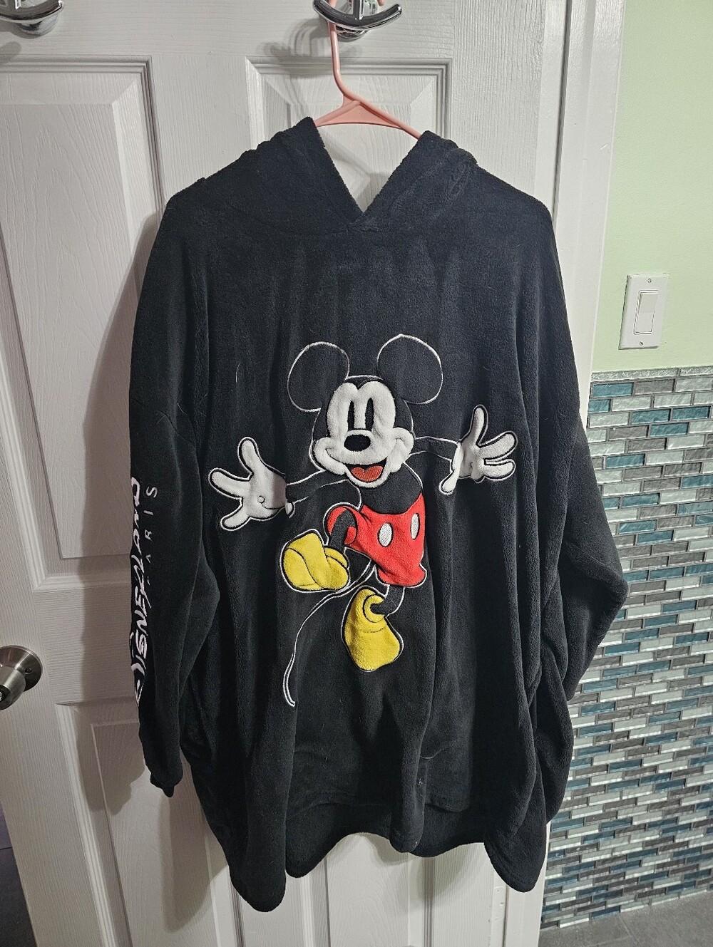 Black Mickey Mouse Hooded Sweater Disneyland Paris